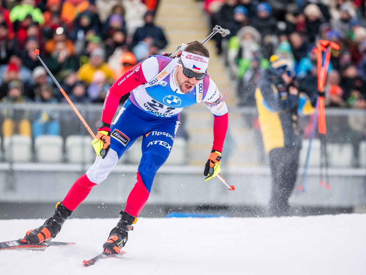 Michal Krčmář a Adam Václavík, stíhací závod mužů, SP Oberhof 2025